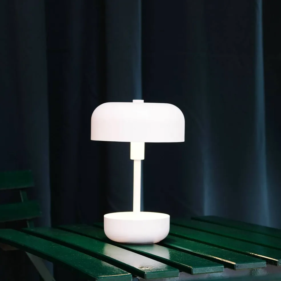 Haipot portabel LED-bordslampa, mörkröd