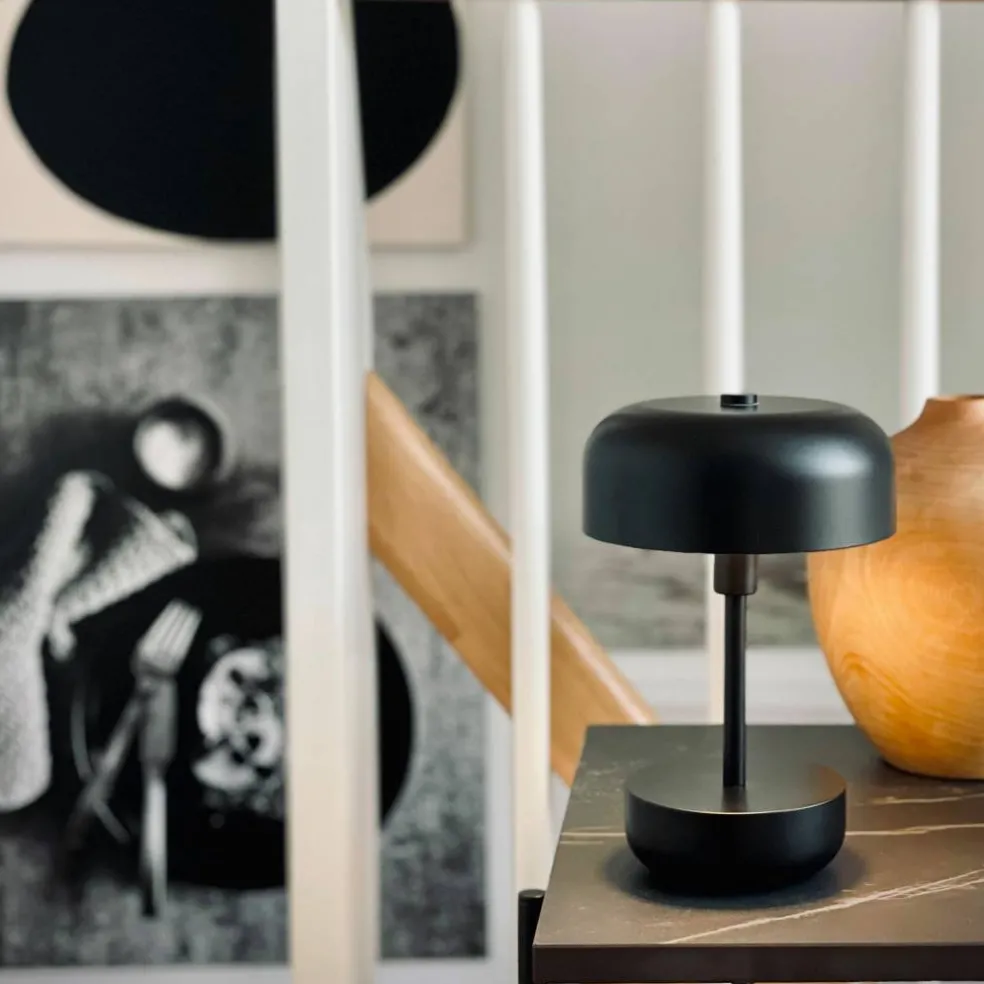 Haipot portabel LED-bordslampa, mörkröd