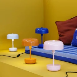 Haipot portabel LED-bordslampa, mörkröd