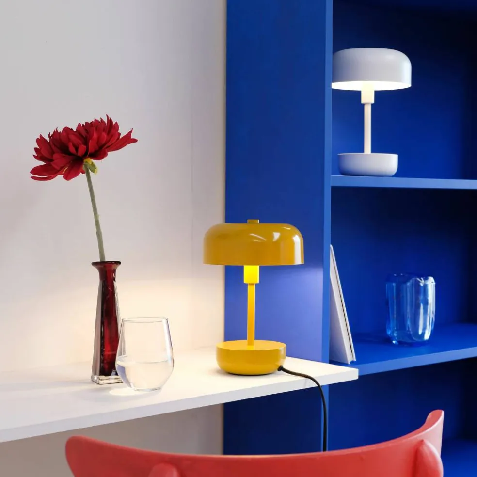 Haipot portabel LED-bordslampa, mörkröd