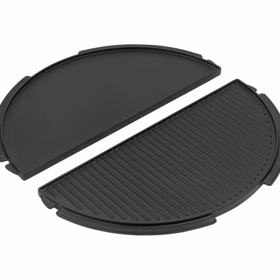 Halv vändbar grillplatta, L