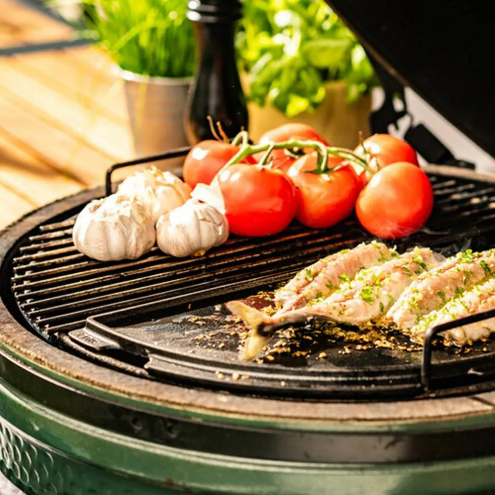 Halv vändbar grillplatta, XL