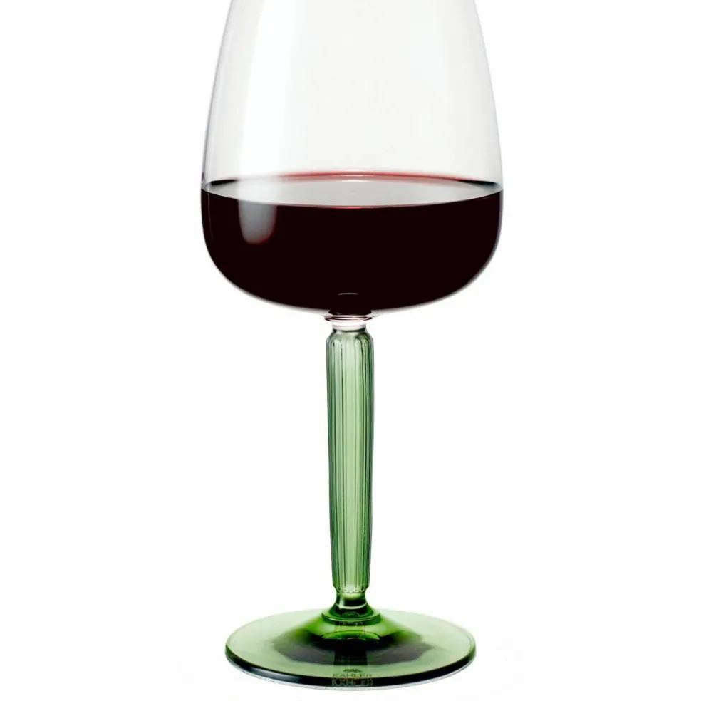 Hammershøi rödvinsglas, Ø 9,5 cm, 2 st, grön