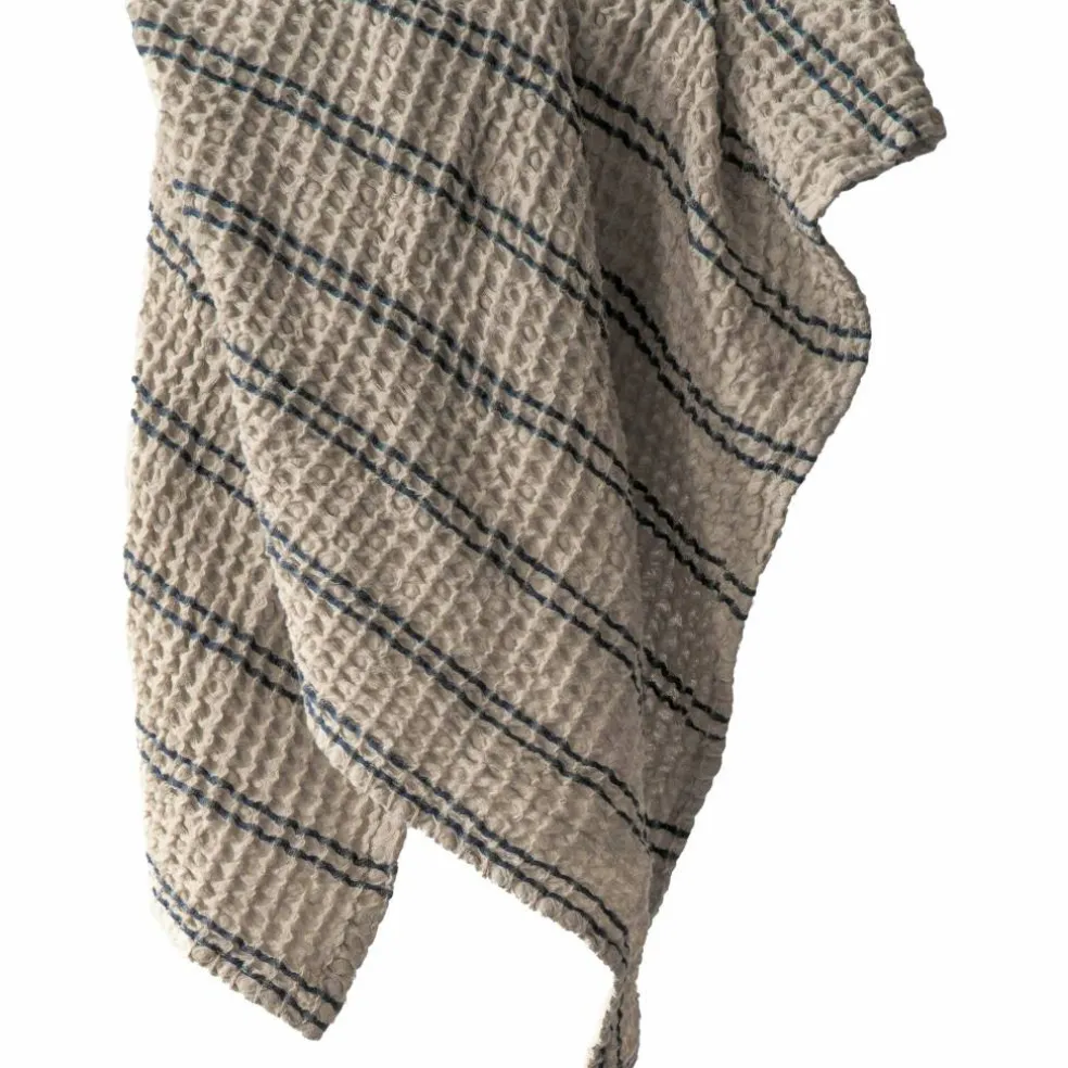 Handduk 70x50 cm, taupe stripe