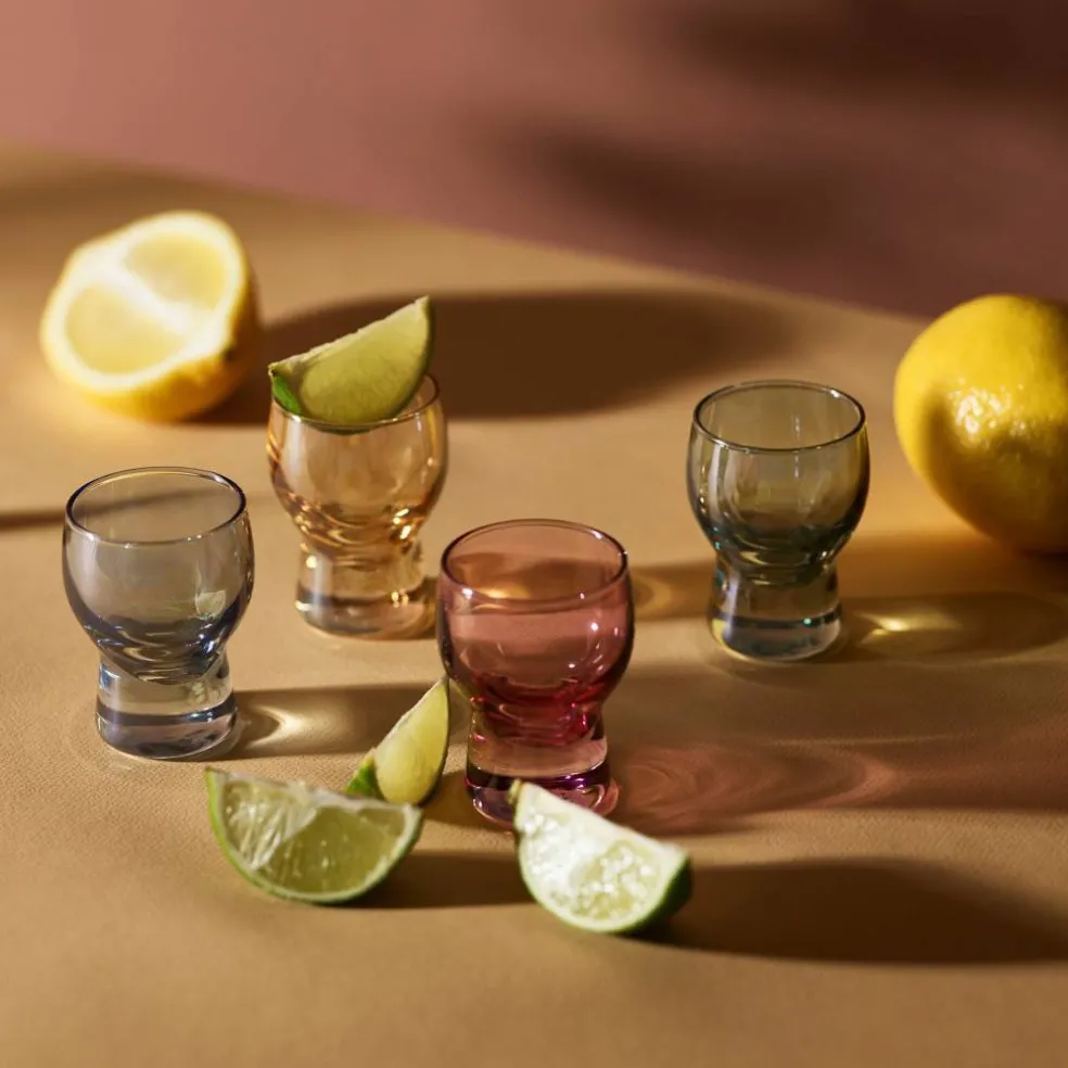 Happy shotglas 4 st, mix