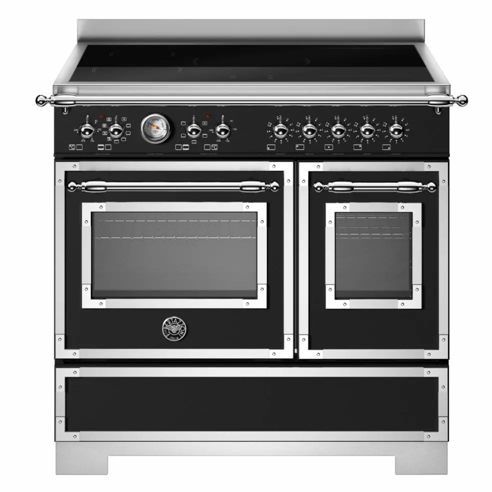 HER95I2EAVT2 Heritage induktionsspis 90 cm med 5 zoner och 2 ugnar, elfenbensvit