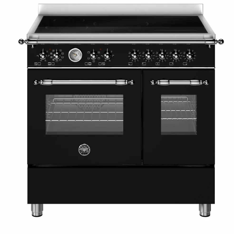 HER95I2EAVT2 Heritage induktionsspis 90 cm med 5 zoner och 2 ugnar, elfenbensvit