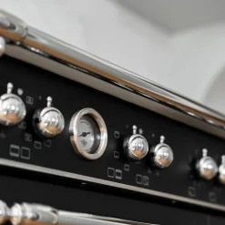 HER95I2ENET2 Heritage induktionsspis 90 cm med 5 zoner och 2 ugnar, mattsvart