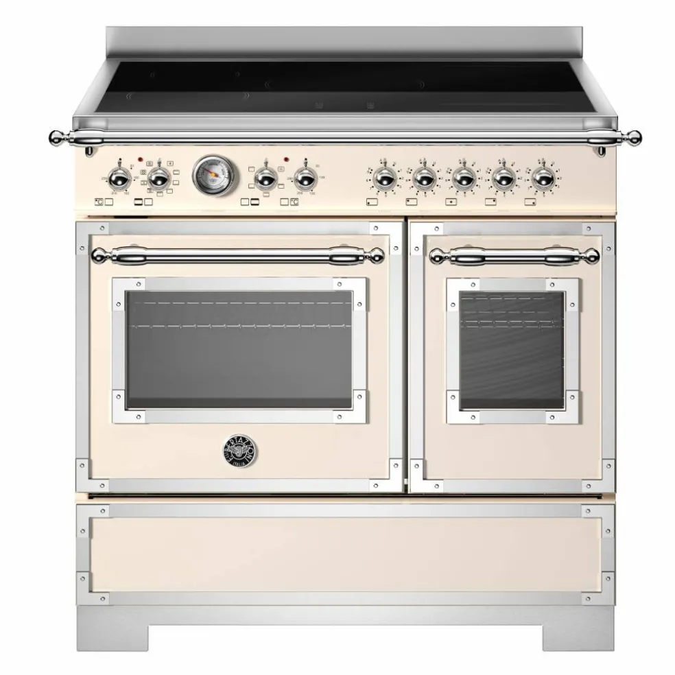 HER95I2ENET2 Heritage induktionsspis 90 cm med 5 zoner och 2 ugnar, mattsvart