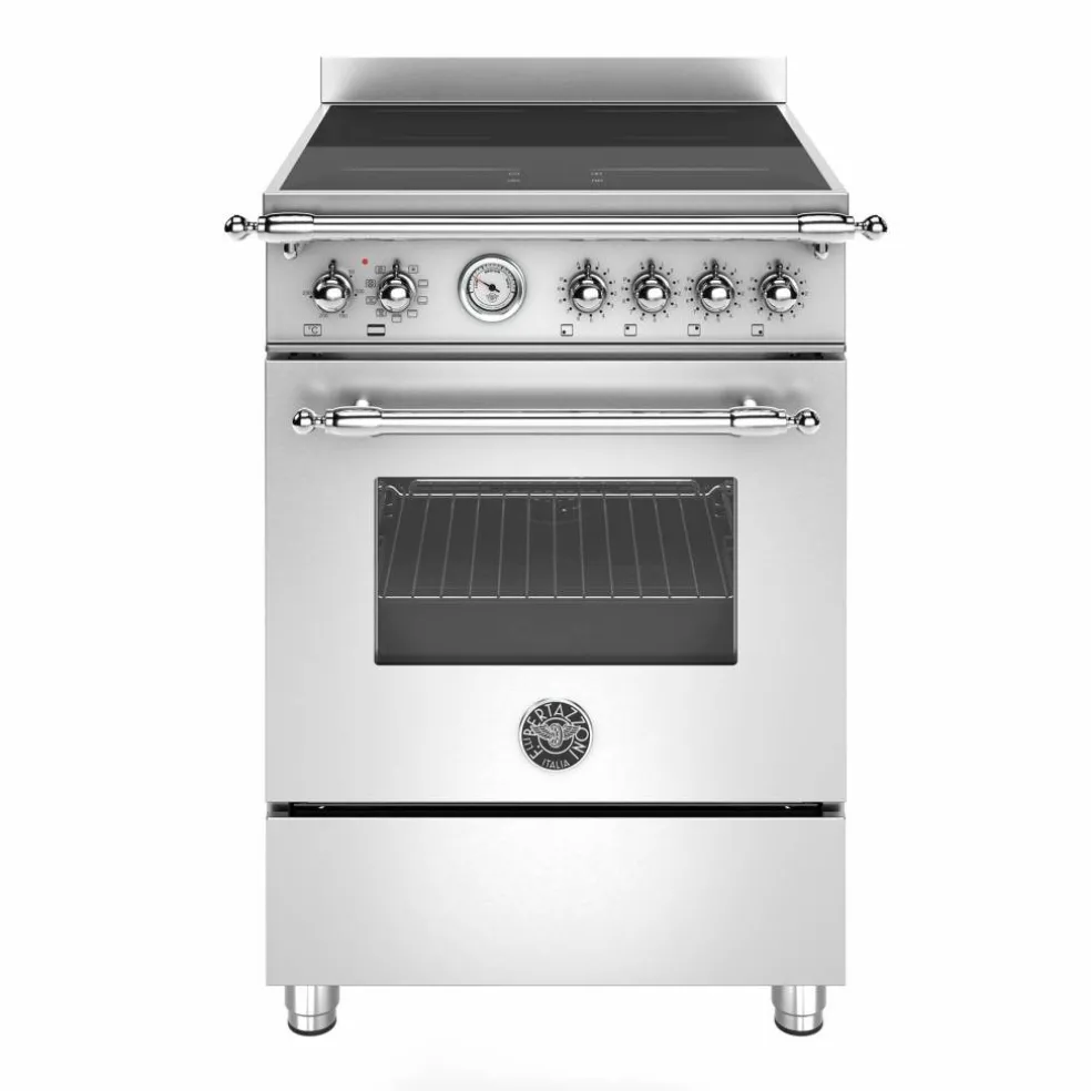 HER64I1EXC2 Heritage induktionsspis 60 cm med 4 zoner och 1 ugn, rostfritt stål