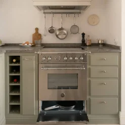 HER64I1EXC2 Heritage induktionsspis 60 cm med 4 zoner och 1 ugn, rostfritt stål