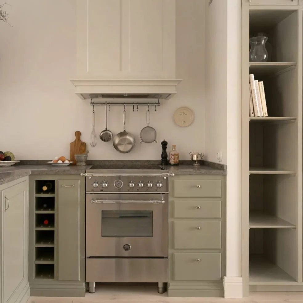 HER64I1EXC2 Heritage induktionsspis 60 cm med 4 zoner och 1 ugn, rostfritt stål
