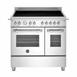 HER95I2EXT2 Heritage induktionsspis 90 cm med 5 zoner och 2 ugnar, rostfritt stål