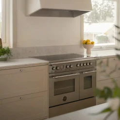 HER95I2EXT2 Heritage induktionsspis 90 cm med 5 zoner och 2 ugnar, rostfritt stål