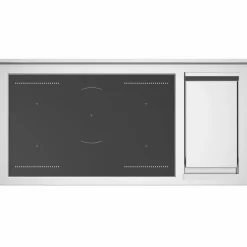 HER125I2EXT2 Heritage induktionsspis 120 cm med 5 zoner, elektriskt stekbord och 2 ugnar, rostfritt stål