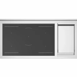 HER125I2EXT2 Heritage induktionsspis 120 cm med 5 zoner, elektriskt stekbord och 2 ugnar, rostfritt stål