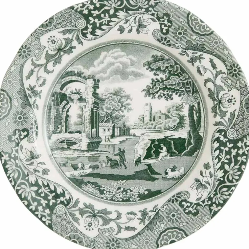 Heritage Green Italian assiett 15 cm, grön/vit