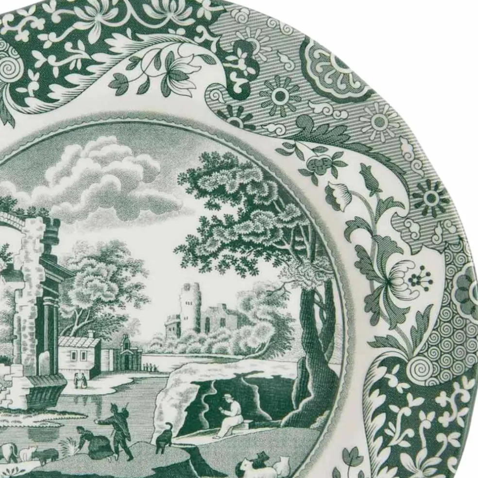 Heritage Green Italian assiett 15 cm, grön/vit
