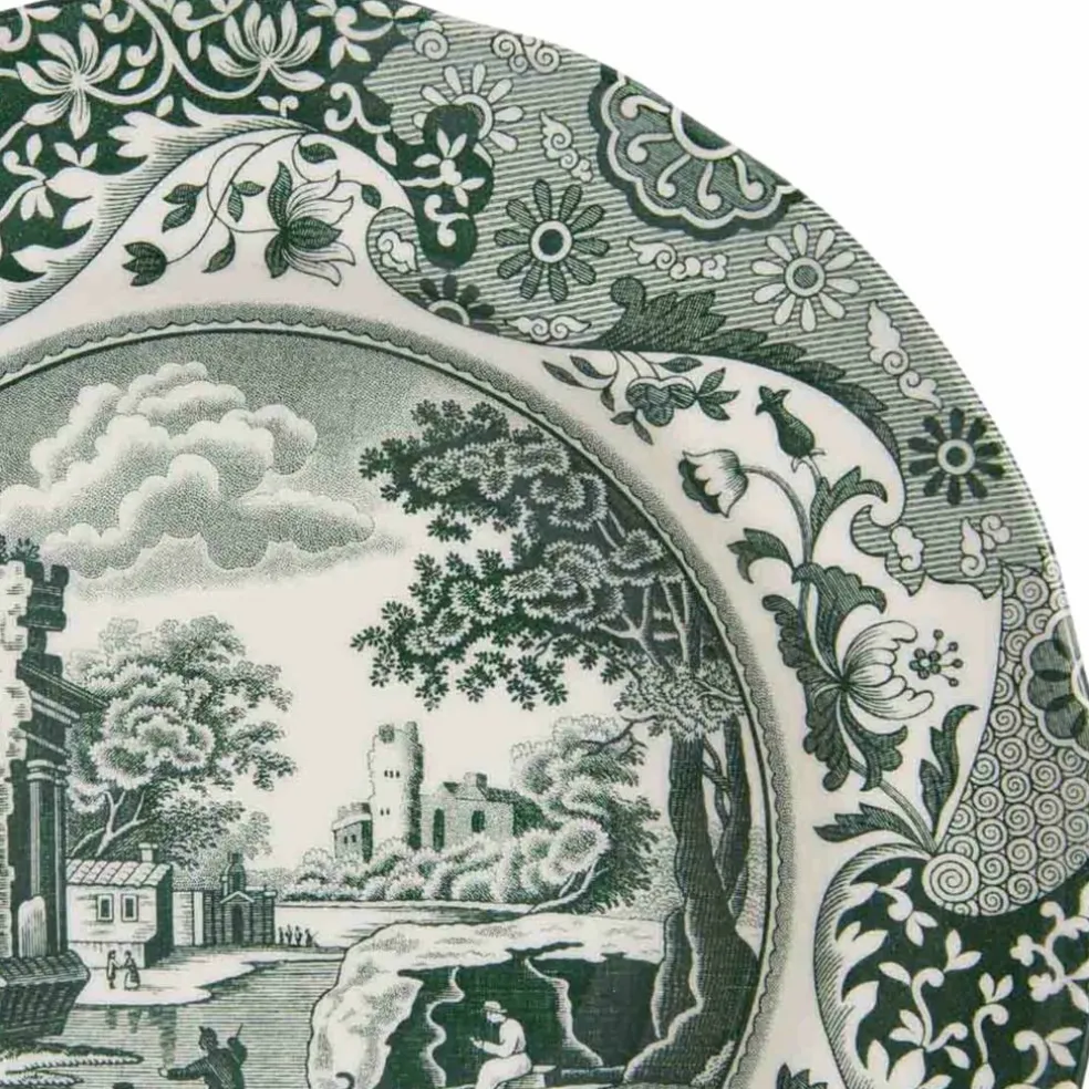 Heritage Green Italian djup tallrik 23 cm, grön/vit