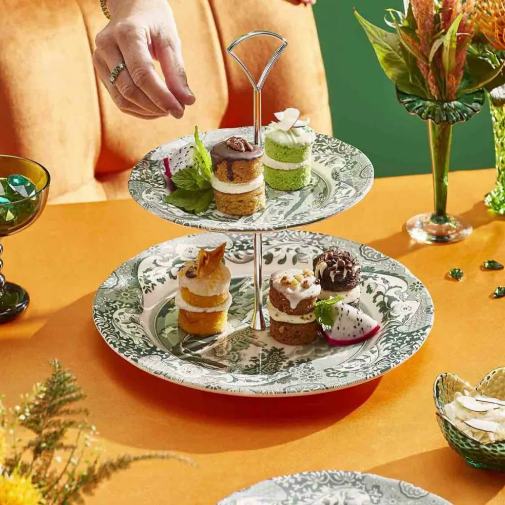 Heritage Green Italian kakfat 2-vånings, grön/vit