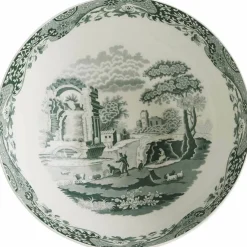 Heritage Green Italian serveringsskål 27,5 cm, grön/vit