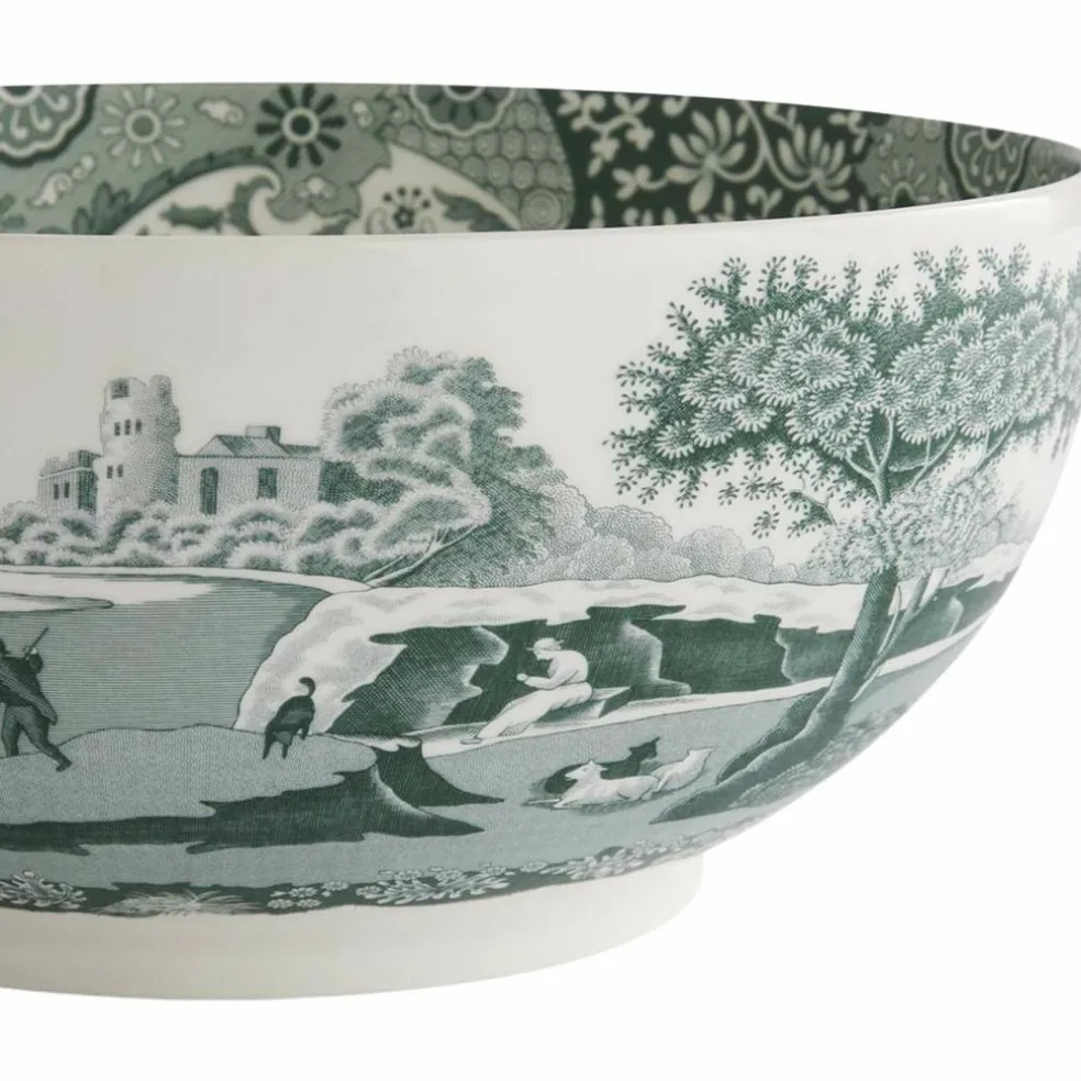 Heritage Green Italian serveringsskål 27,5 cm, grön/vit