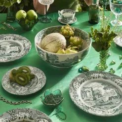 Heritage Green Italian serveringsskål 27,5 cm, grön/vit