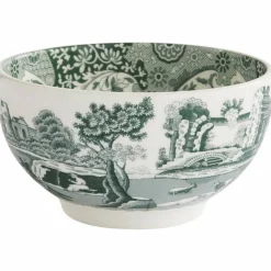 Heritage Green Italian skål 15 cm, grön/vit