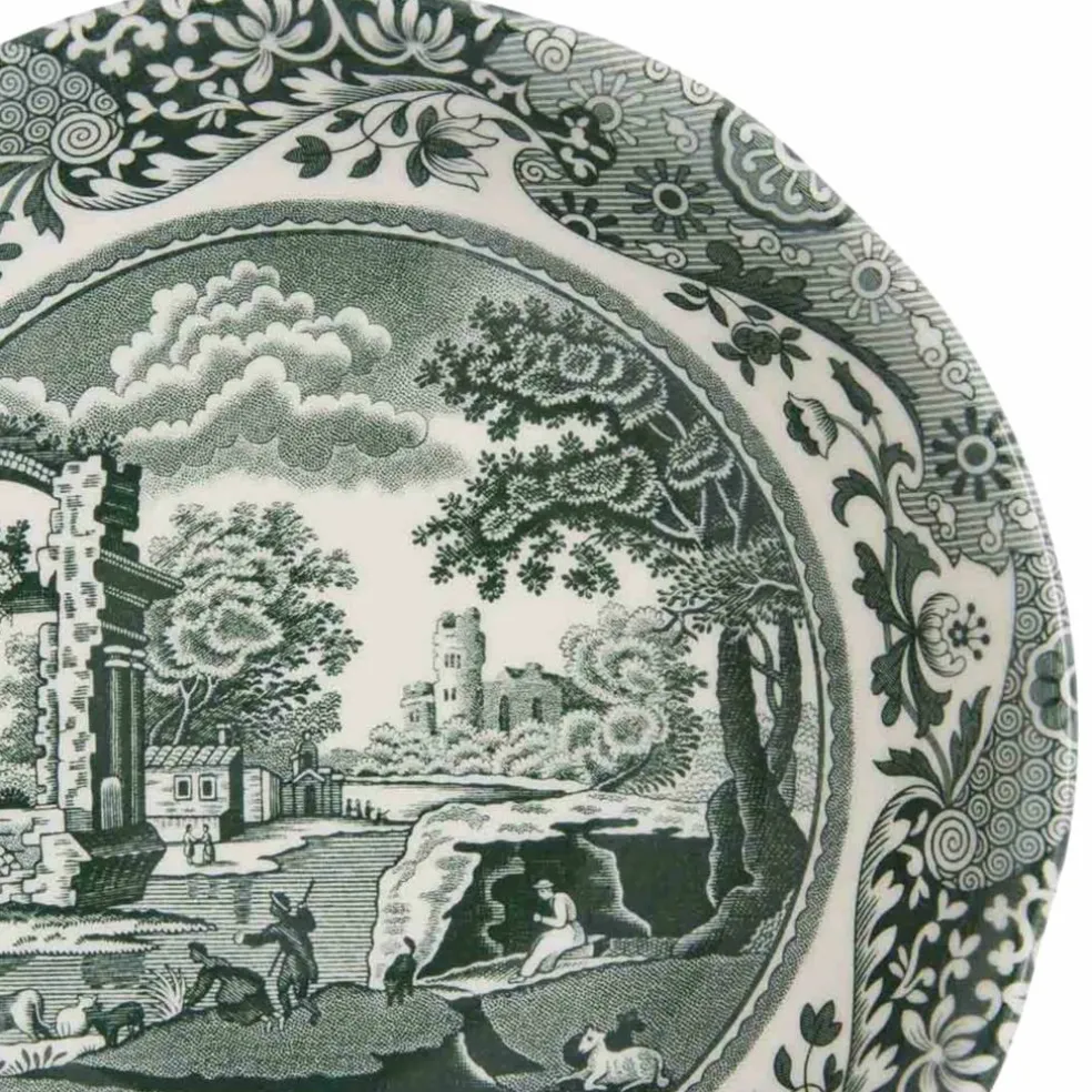Heritage Green Italian skål 15 cm, grön/vit