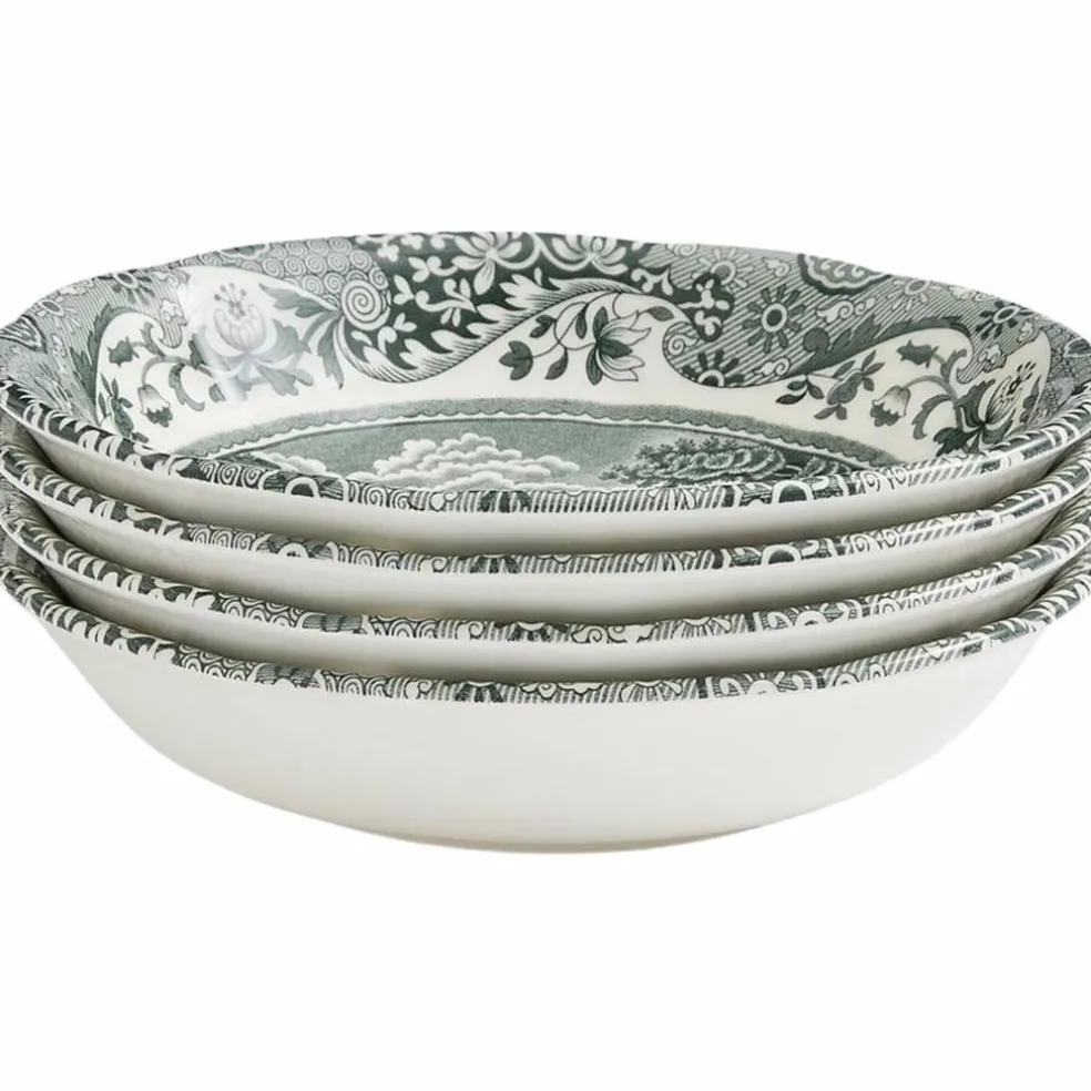 Heritage Green Italian skål 15 cm, grön/vit