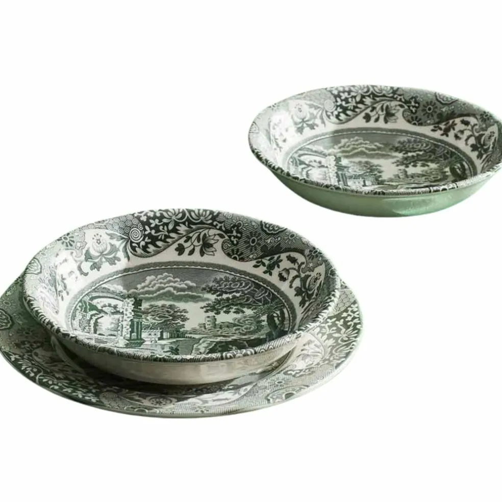 Heritage Green Italian skål 11 cm, grön/vit