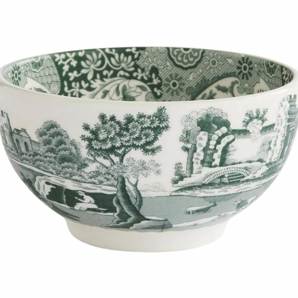 Heritage Green Italian skål 11 cm, grön/vit