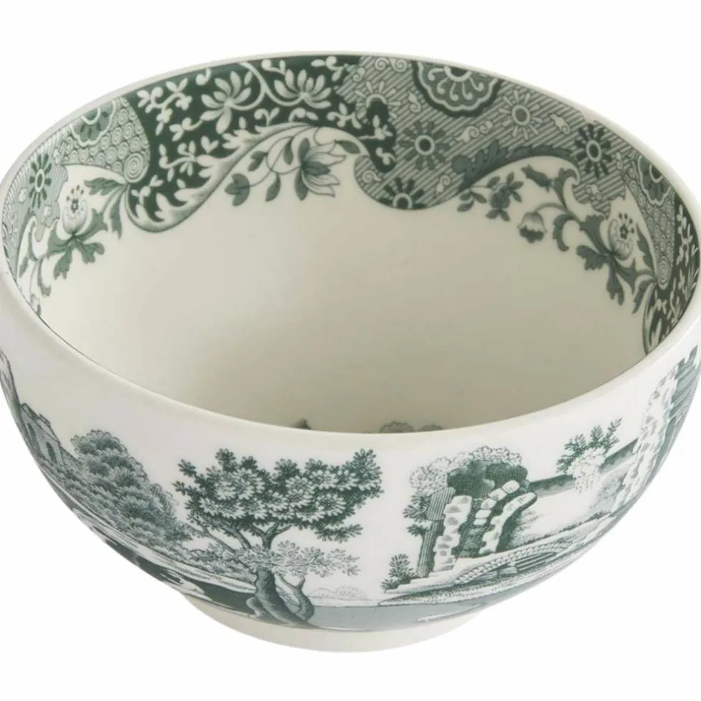 Heritage Green Italian skål 11 cm, grön/vit