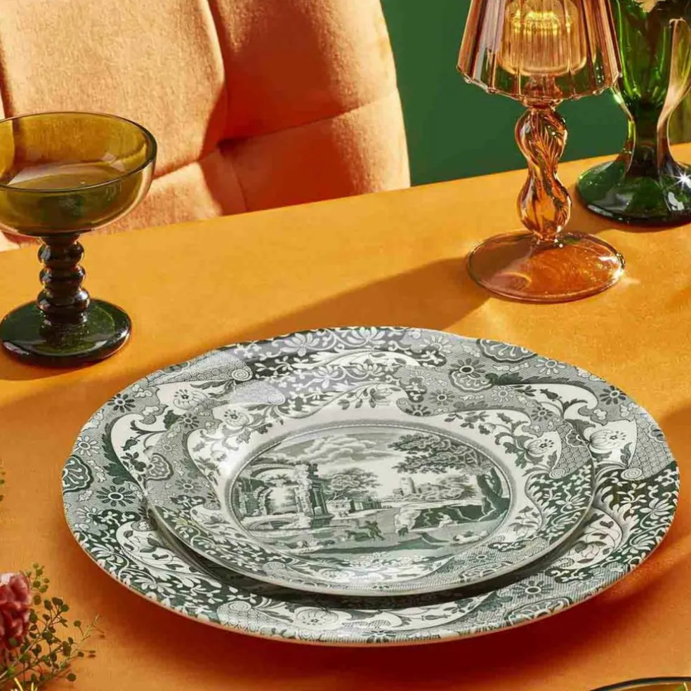 Heritage Green Italian tallrik 27 cm, grön/vit