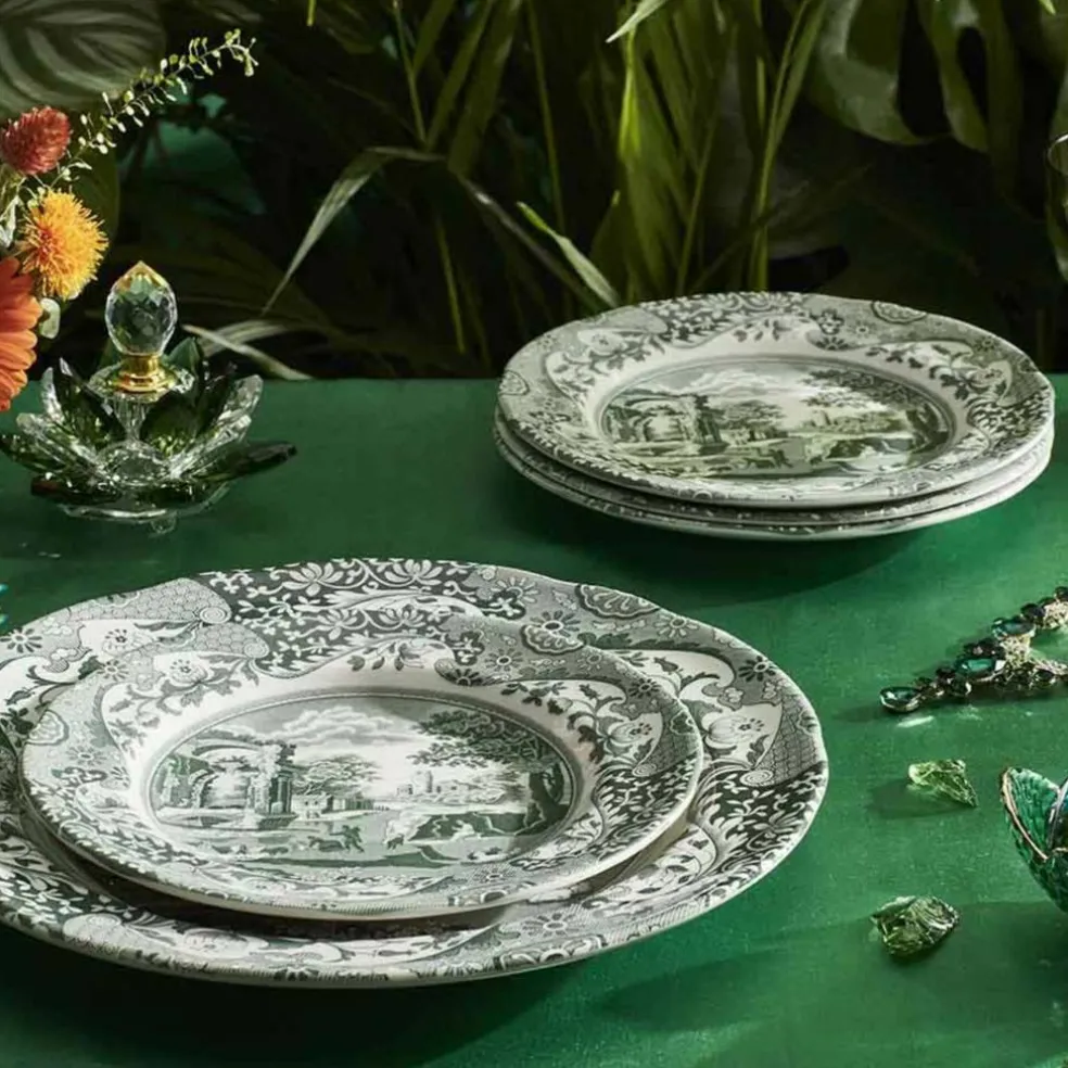 Heritage Green Italian tallrik 27 cm, grön/vit