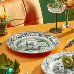 Heritage Green Italian tallrik 27 cm, grön/vit