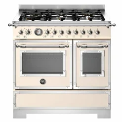 HER96L2EXT2 Heritage gasspis 90 cm med 6 brännare och 2 ugnar, rostfritt stål