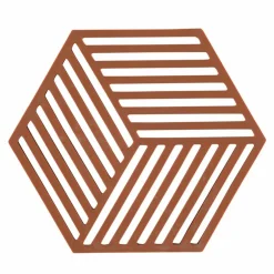 Hexagon grytunderlägg, olive green