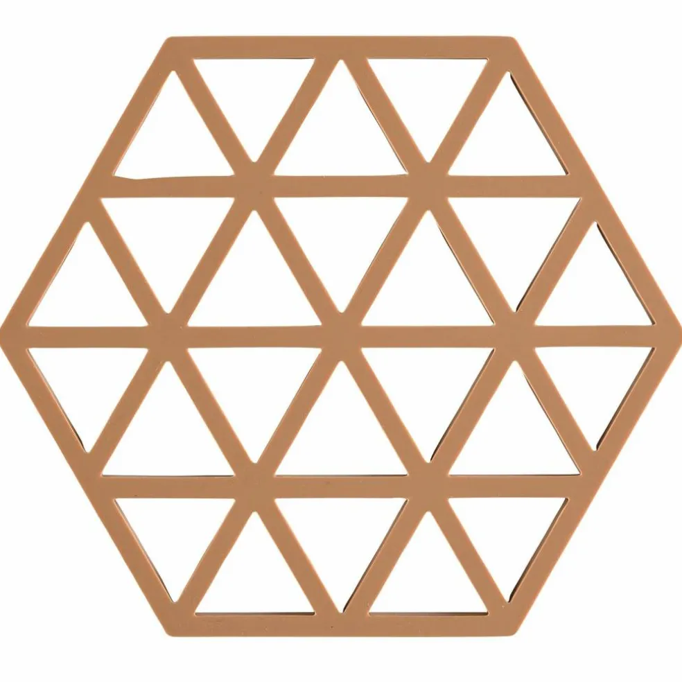 Hexagon grytunderlägg, olive green