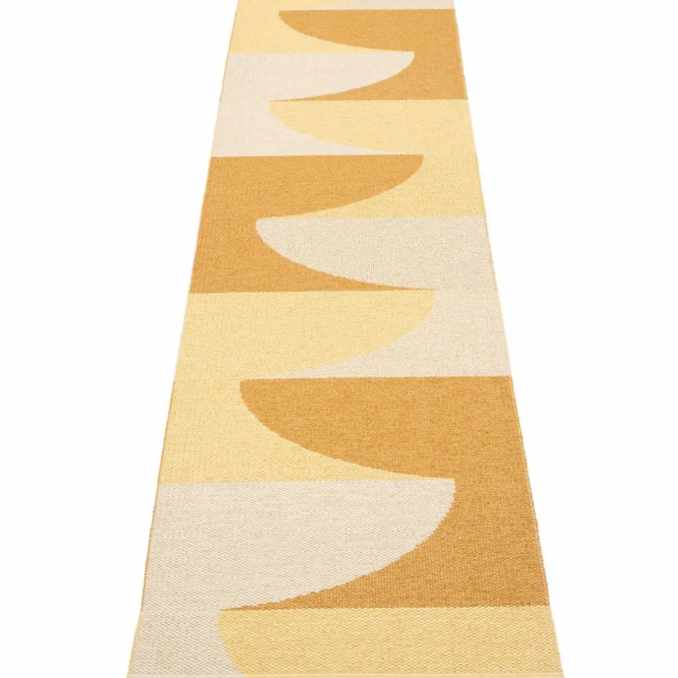 Hill matta 70 × 270 cm, ochre/yellow/cream