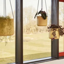 Hängande blomkruka 3 st, beige
