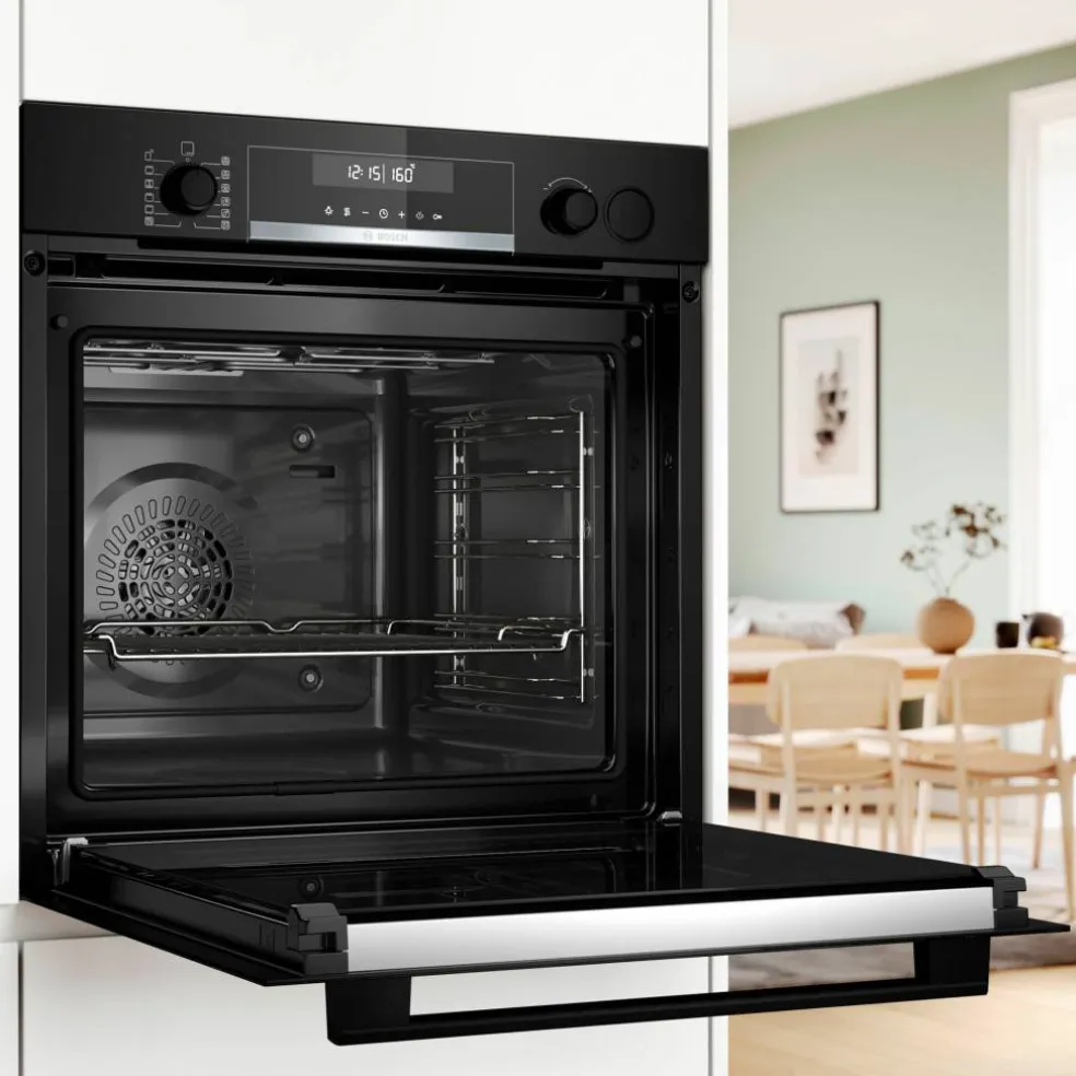 HRG578BB7 Serie 6 inbyggnadsugn med ångfunktion 60 × 60 cm, svart