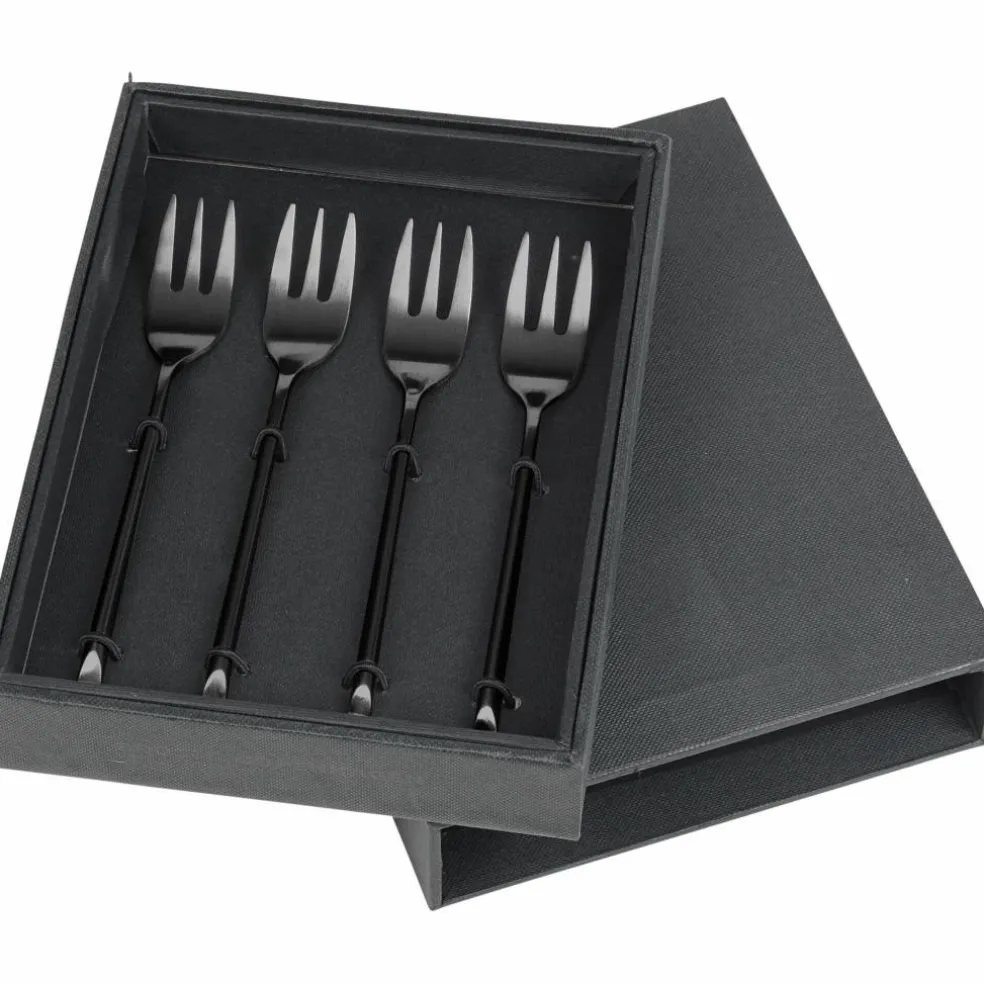 Hune Titanium Mat Black, Tårtgafflar, 4 st.