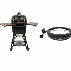 Icon kamadogrill large med rotisseri- och pizzapaket, svart