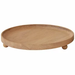 Inka rund träbricka 30 cm, dark