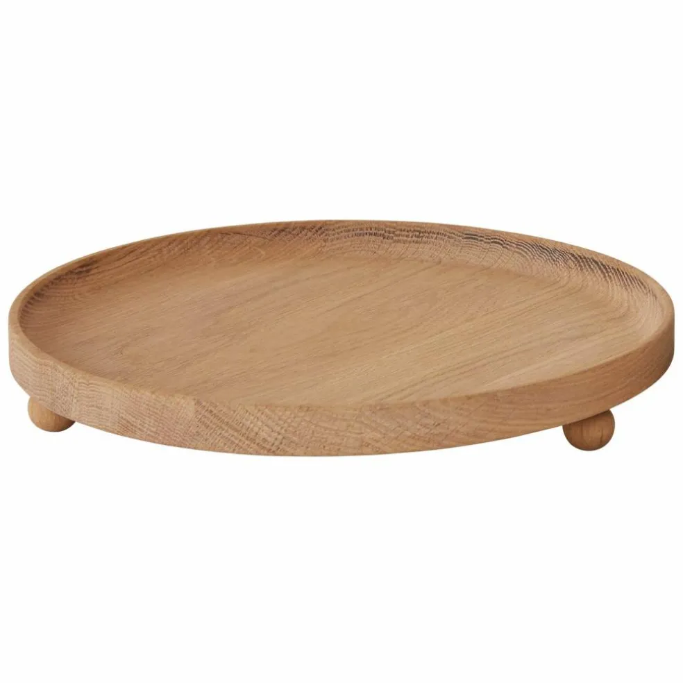 Inka rund träbricka 30 cm, dark