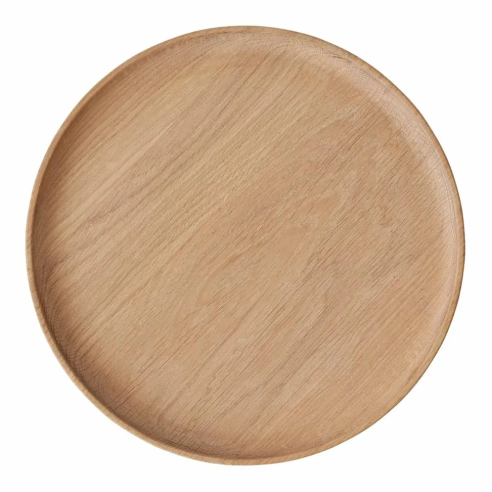 Inka rund träbricka 30 cm, dark