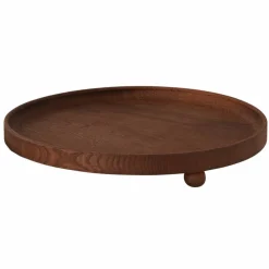 Inka rund träbricka 30 cm, dark