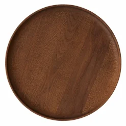 Inka rund träbricka 30 cm, dark