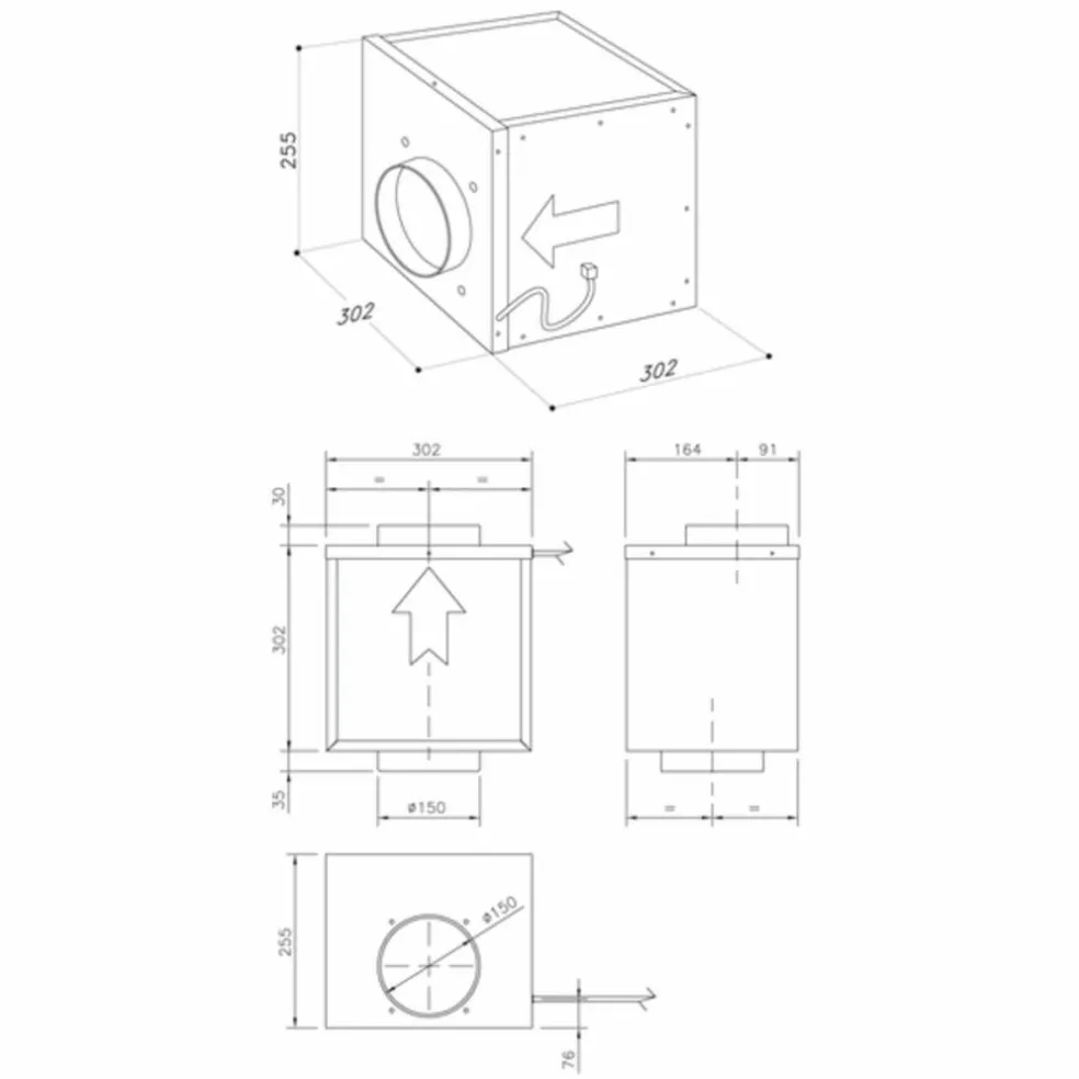 Inomhus1 fläktmotor, extern